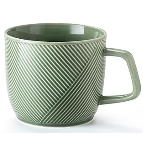 Extra Large 32oz Ceramic Coffee Mug, Soup Bowl with Handle- Green - Picture 1 of 6